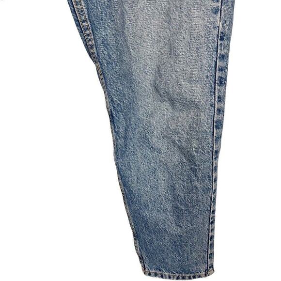 Zara Womens High Rise Distressed Medium Wash Blue Jeans Relaxed Mom Fit sz 4 - Picture 5 of 16